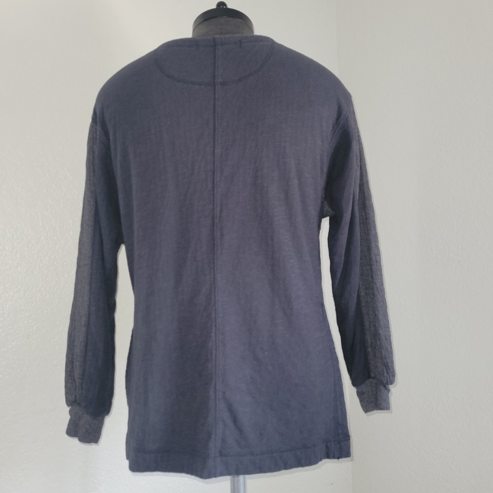 3/$25 Free People Back At It Henley  Long Sleeve Black Top XS WE THE FREE - Picture 5 of 10